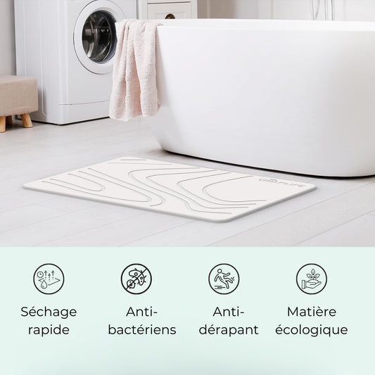 Stonic - Tapis de bain en diatomite